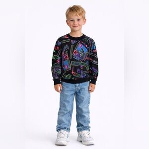 Vintage 90s all over print sweater size 6‎